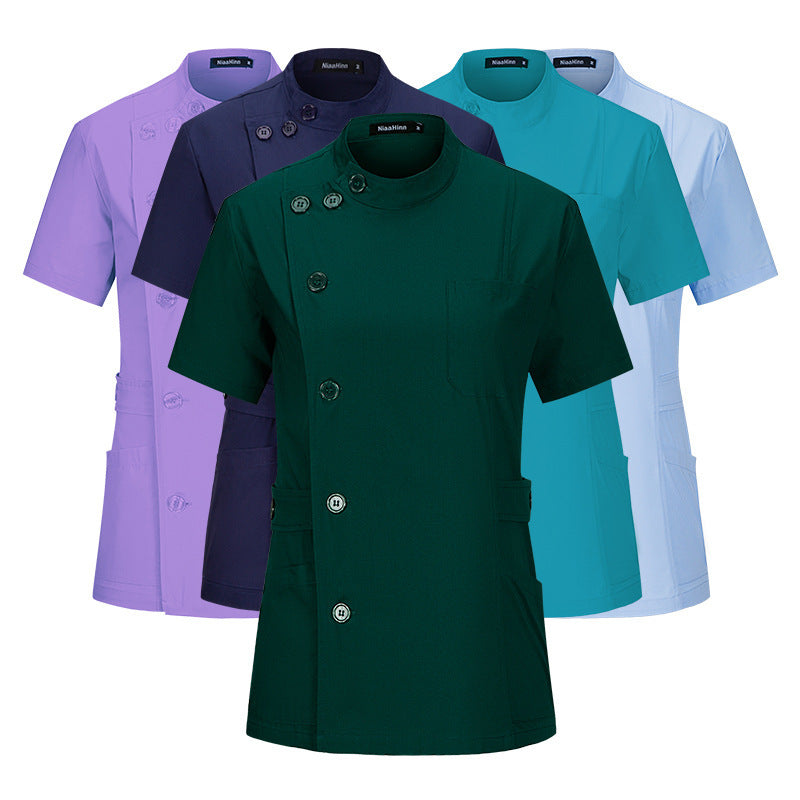Slim Waist Cotton Nurse Hand Washing Suit Work Clothes